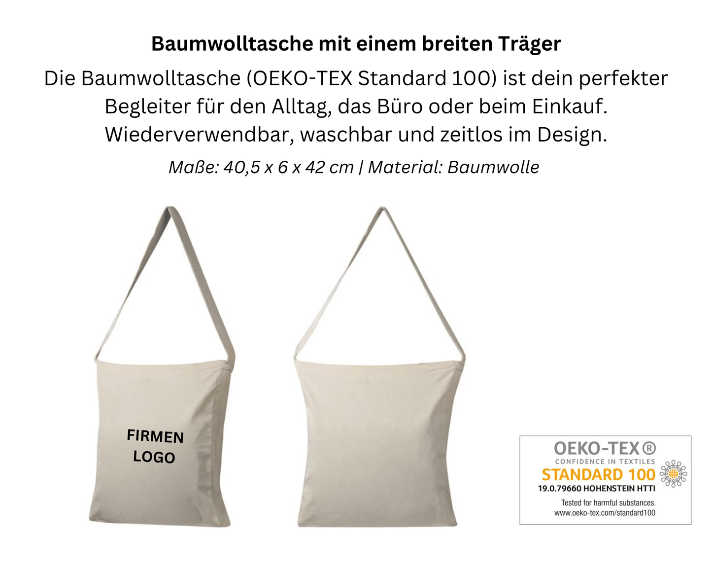 BAG x NATURE – Baumwolltasche mit einem breiten Träger | Layana Life – nachhaltige Firmengeschenke