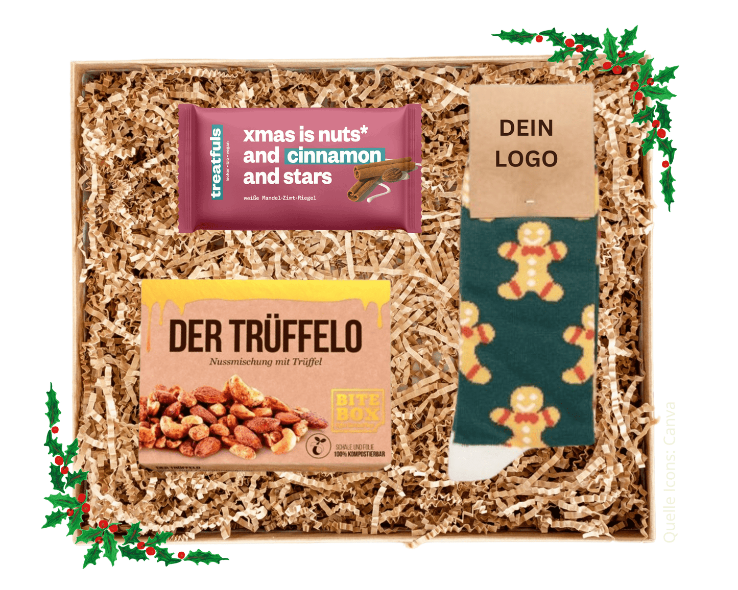 FROHE FÜßE WICHTELBOX - Weihnachtssocken, Trüffel und Zimt (inkl. Versand) | Layana Life – nachhaltige Firmengeschenke