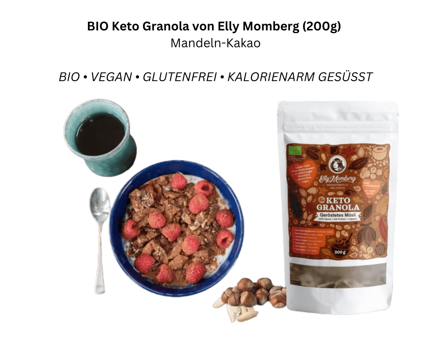 FRÜHSTÜCK x POWER - Präsentkorb für Mitarbeiter: Granola, Superfood Shot, Nüsse und Nussmus | Layana Life – nachhaltige Firmengeschenke