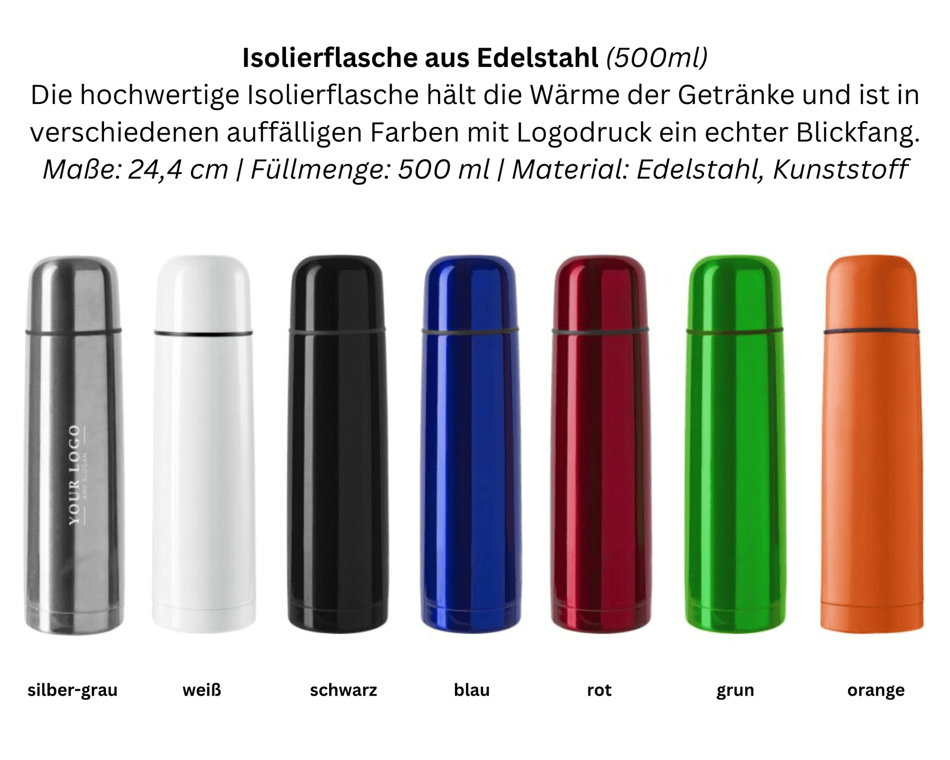 ISO x GO - Thermosflasche aus Edelstahl mit Logo | Layana Life – nachhaltige Firmengeschenke