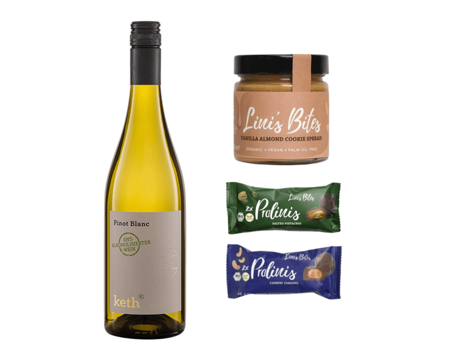 PRÄSENTKORB DIY x WEIN - Wein, Nusscreme und Pralinen | Layana Life – nachhaltige Firmengeschenke