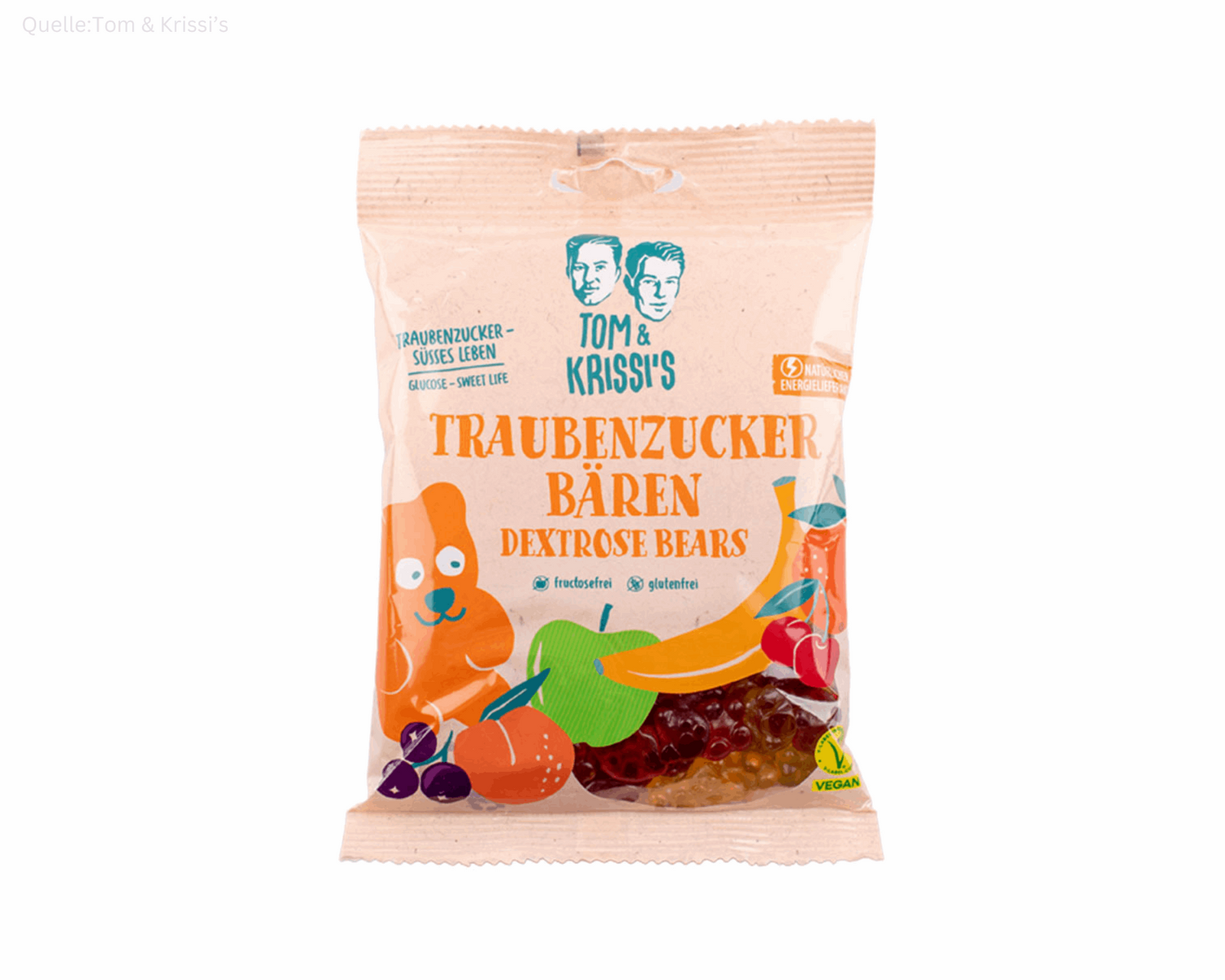 Tom & Krissi's Gummibärchen Traubenzucker fruktosefrei vegan soft lecker gesund Layana Life Snacks