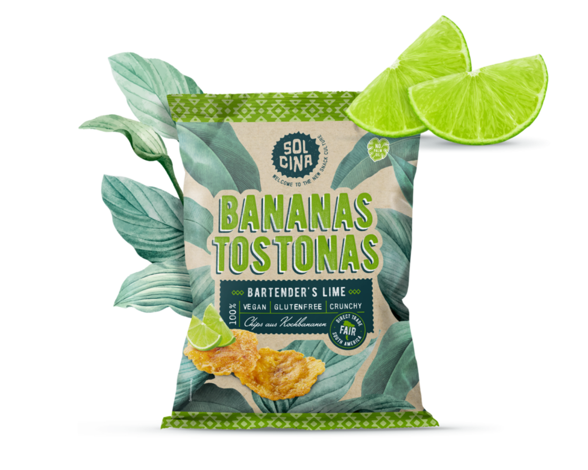 Solcina Chips Kochbananen bananen bananenchips Ausgewogen Snack fairtrade Südamerika gesund