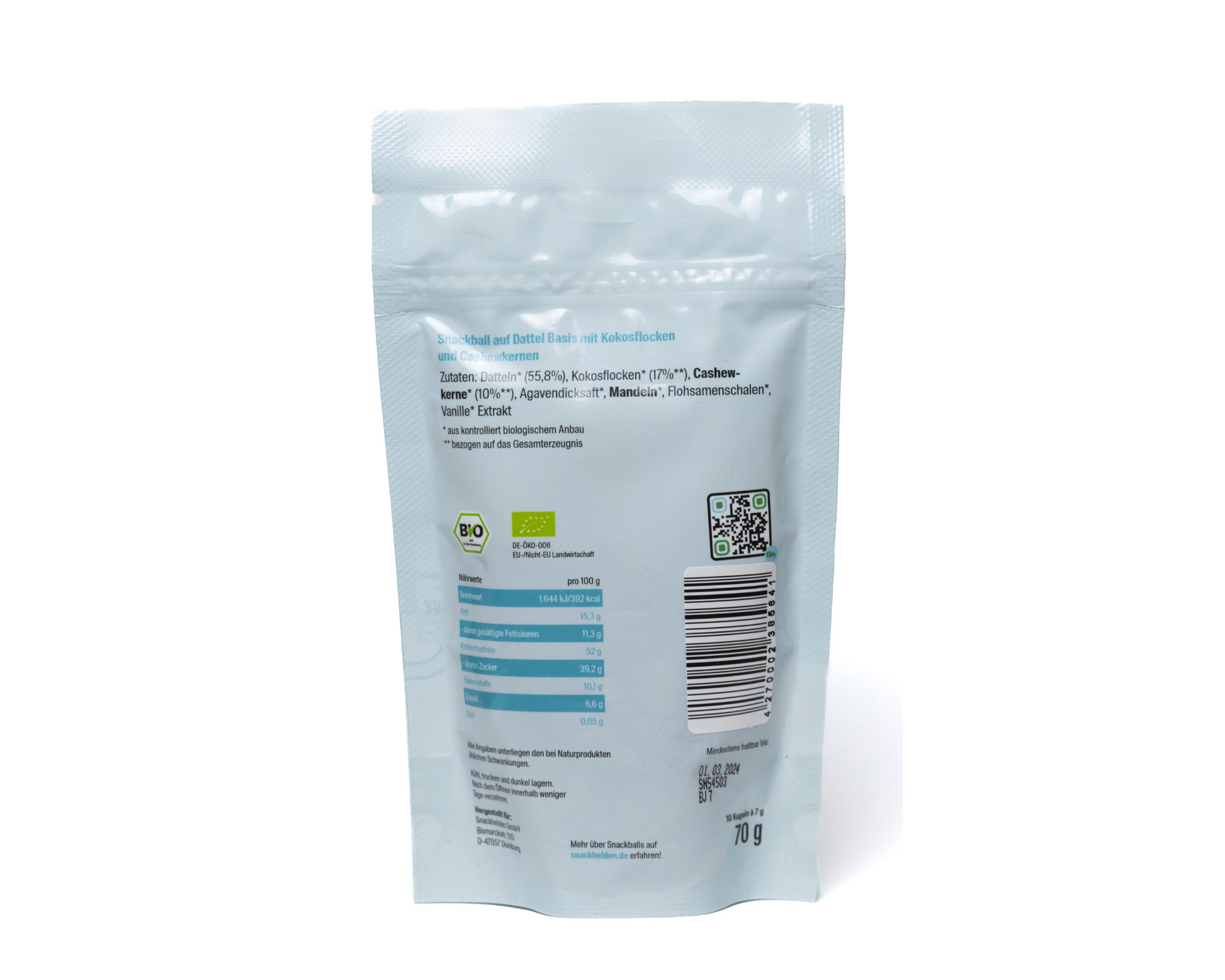 Snackhelden Snackballs mit Kokos und Cashew gesund energie ausgewogen Layana Life Snackbox