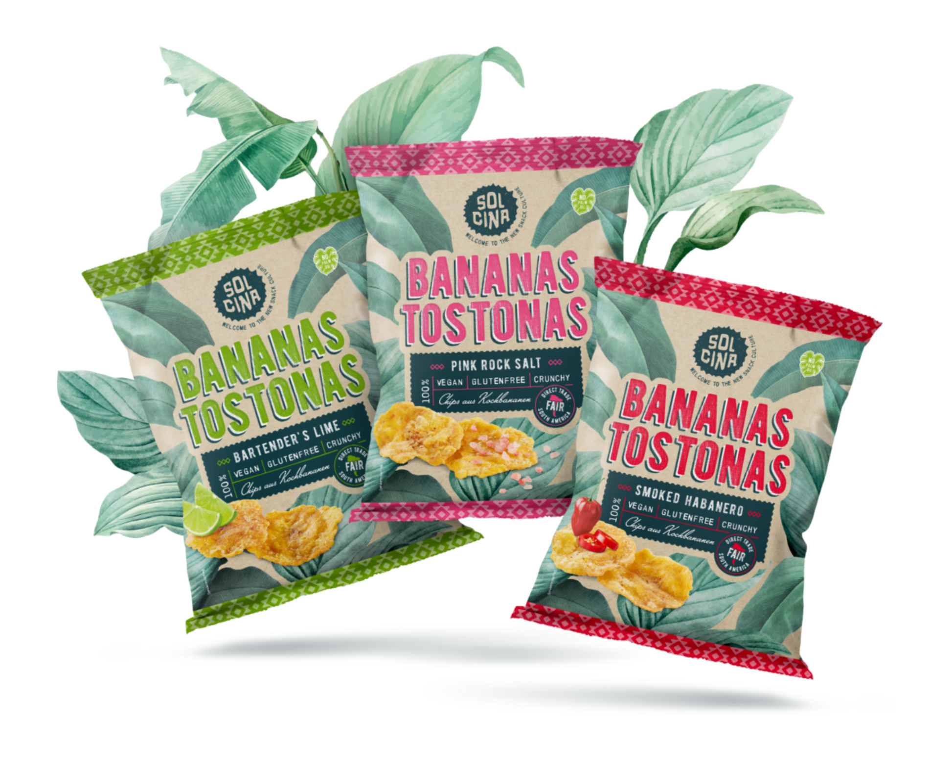 Solcina Chips Kochbananen bananen bananenchips Ausgewogen Snack fairtrade Südamerika gesund