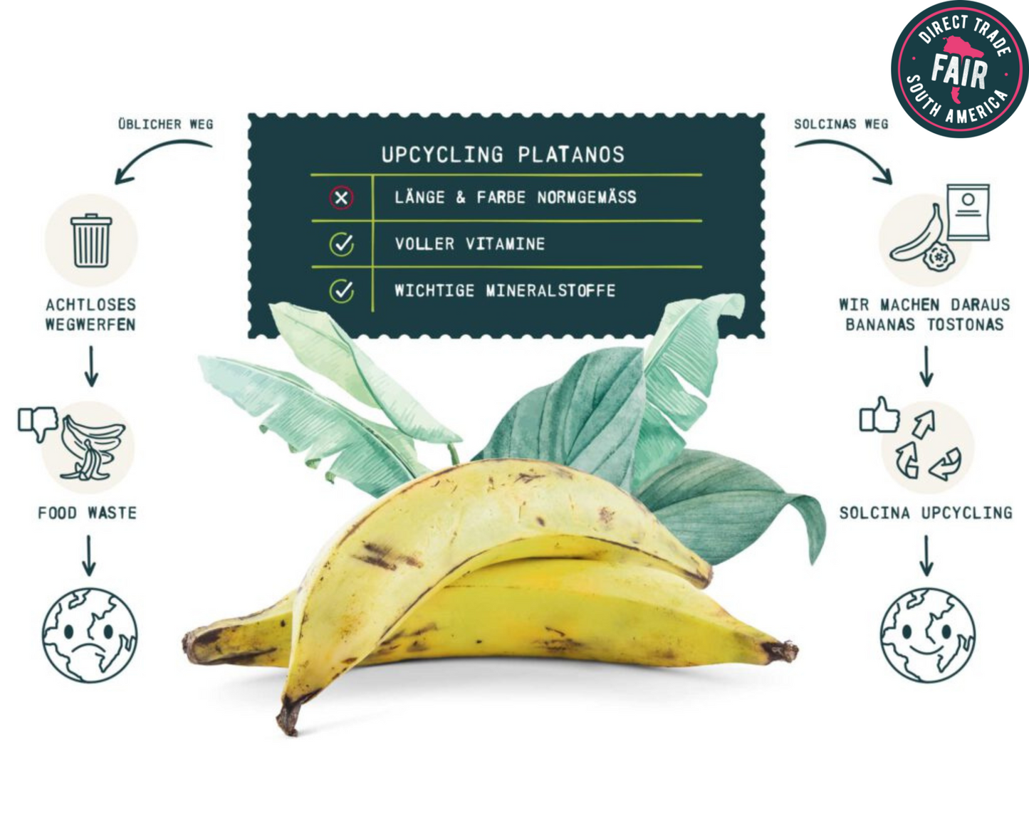 Solcina Chips Kochbananen bananen bananenchips Ausgewogen Snack fairtrade Südamerika gesund