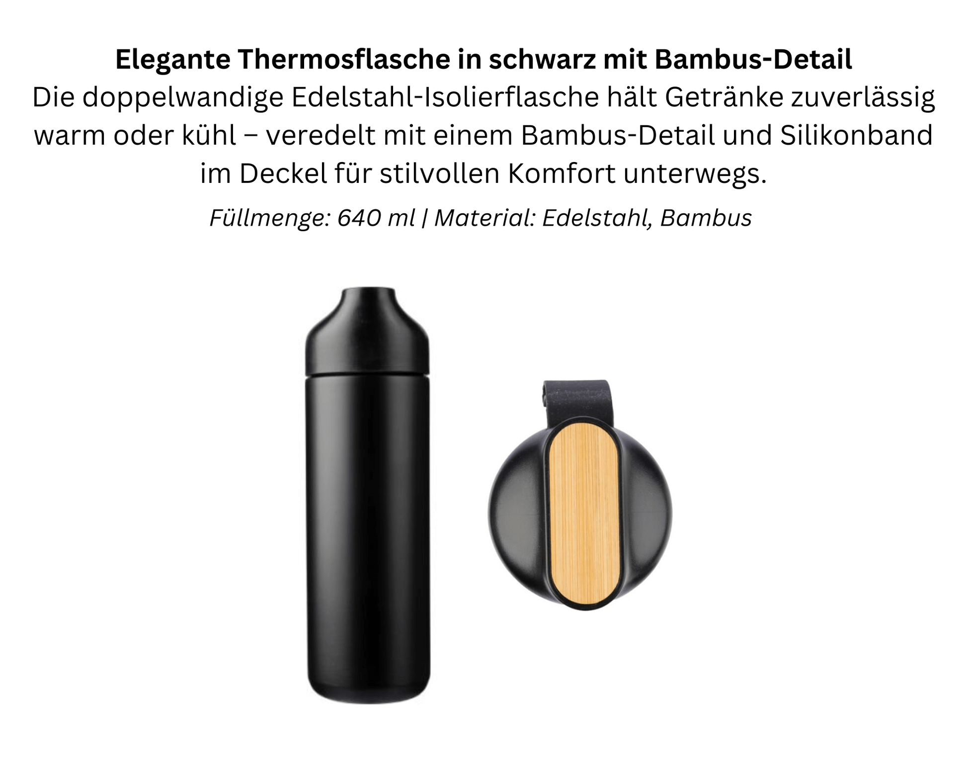 BLACK x PREMIUM - Thermosflasche, Notizbuch und Kugelschreiber | Layana Life – nachhaltige Firmengeschenke