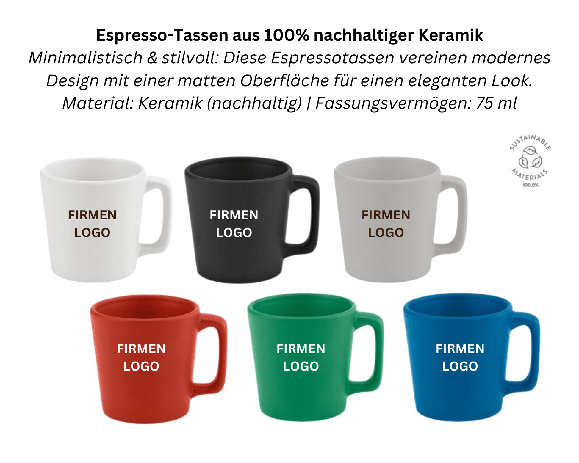 ECO ESPRESSO x GENUSS - Espresso Tassen Set, Bohnen und Snack | Layana Life – nachhaltige Firmengeschenke