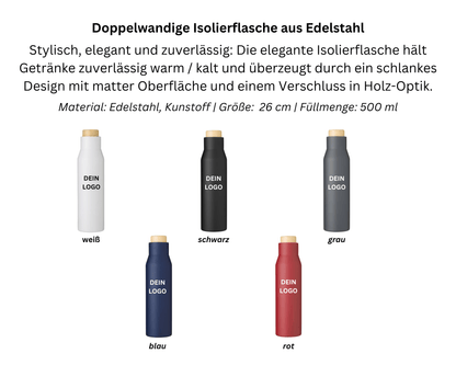 EXEC x PREMIUM – Laptop - Tasche, Isolierflasche, Notizbuch, Kaffee und Snack - schwarz | Nachhaltige Firmengeschenke