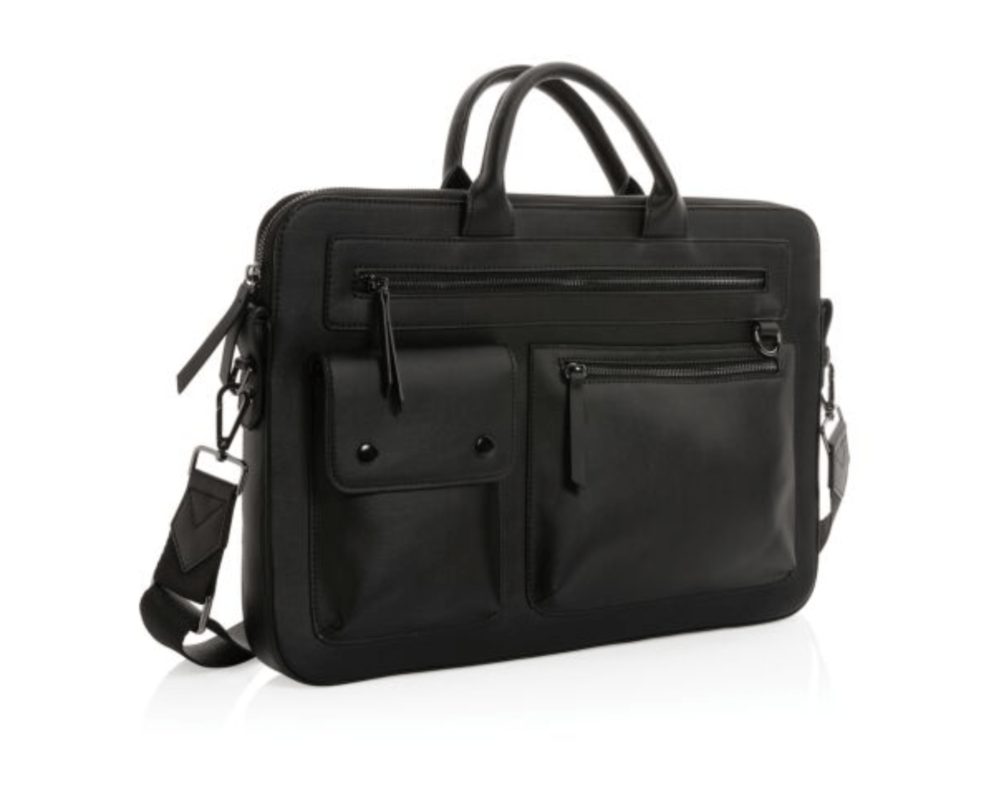 EXEC x PREMIUM – Laptop - Tasche, Isolierflasche, Notizbuch, Kaffee und Snack - schwarz | Nachhaltige Firmengeschenke