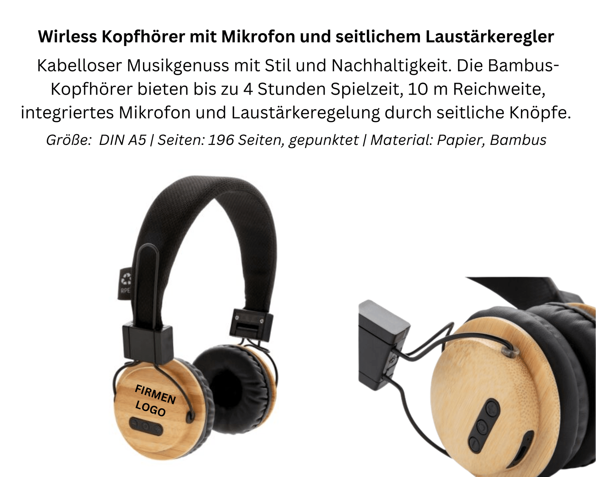 ONBOARDING x SOUND - Wasserflasche, Notizbuch, Kopfhörer, Charger, Lautsprecher | Layana Life – nachhaltige Firmengeschenke