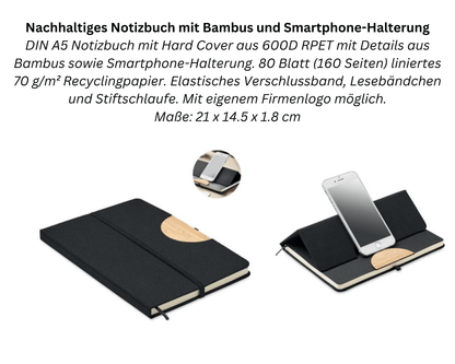 SCHREIBZAUBER ZU WEIHNACHTEN ECO - Schreibset Holz und Notizblock Bambus | Layana Life – nachhaltige Firmengeschenke