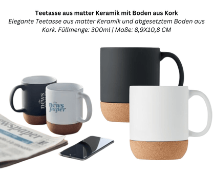 TASSE x KORK - Keramik Tasse mit Kork Boden | Layana Life – nachhaltige Firmengeschenke