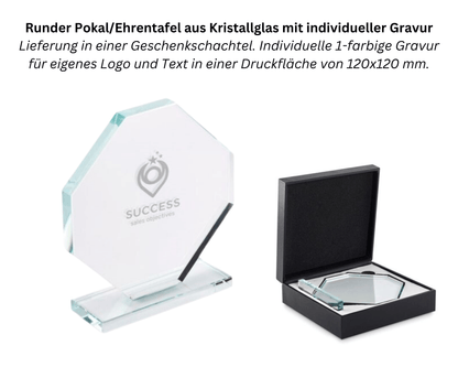 WEIHNACHTEN MIT AUSZEICHNUNG - Glastrophäe (inkl. Versand) | Layana Life – nachhaltige Firmengeschenke