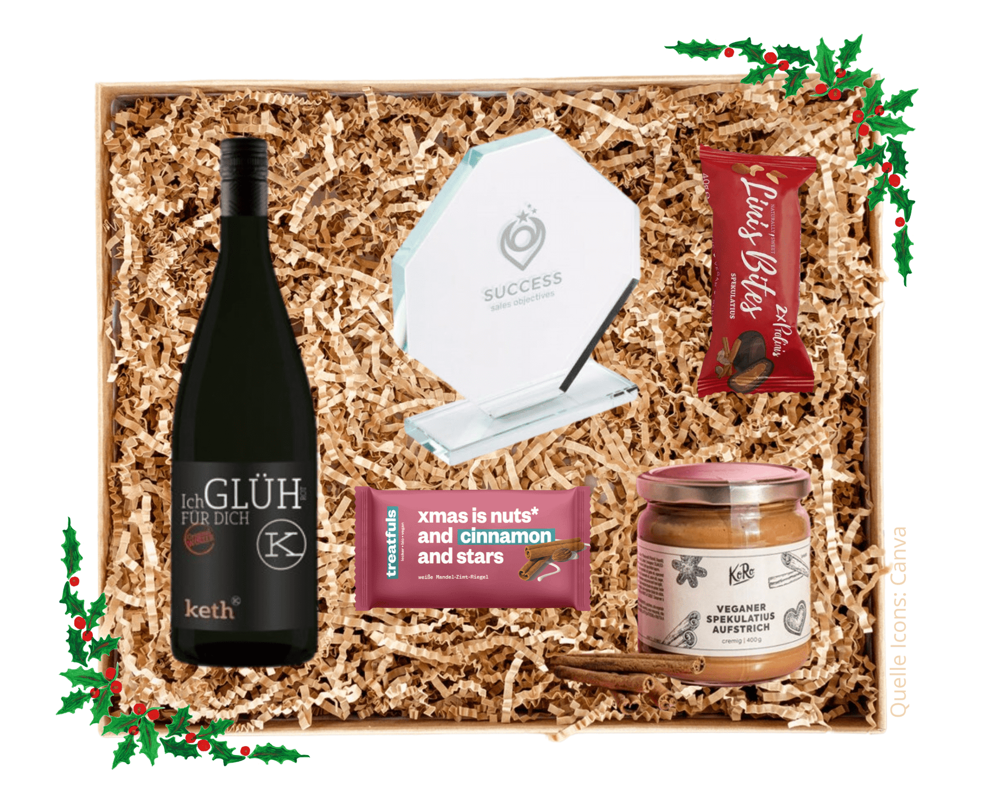 WEIHNACHTEN MIT AUSZEICHNUNG - Glastrophäe (inkl. Versand) | Layana Life – nachhaltige Firmengeschenke