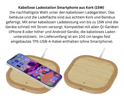 WEIHNACHTSPOWER - Tasse und Ladestation aus Kork (inkl. Versand) | Layana Life – nachhaltige Firmengeschenke