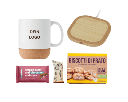 WEIHNACHTSPOWER - Tasse und Ladestation aus Kork (inkl. Versand) | Layana Life – nachhaltige Firmengeschenke