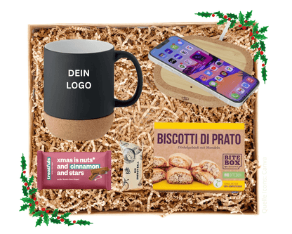 WEIHNACHTSPOWER - Tasse und Ladestation aus Kork (inkl. Versand) | Layana Life – nachhaltige Firmengeschenke