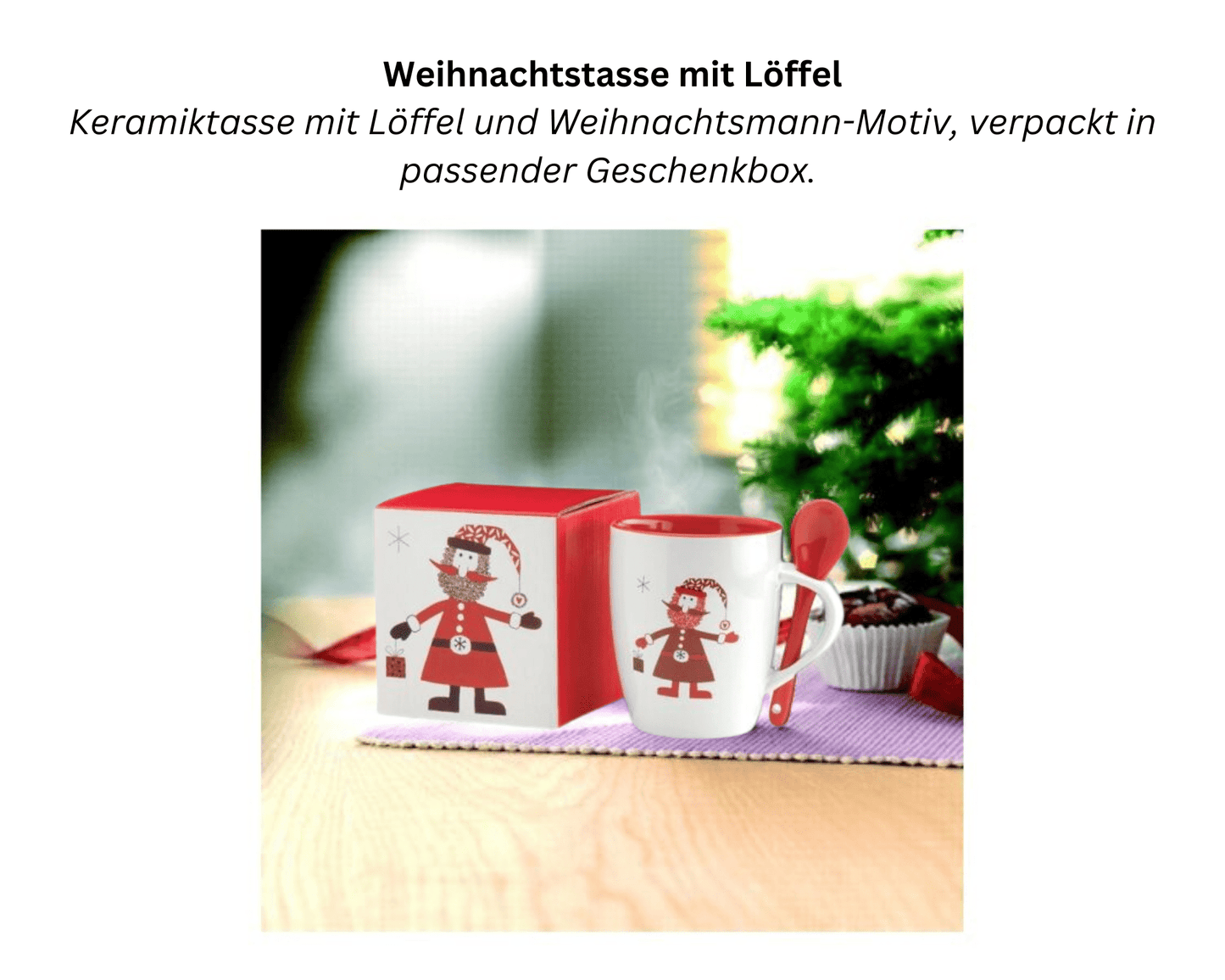 WEIHNACHTSWOHLFÜHL SET - Keramiktasse, Weihnachtssocken und Zimt (inkl. Versand) | Layana Life – nachhaltige Firmengeschenke