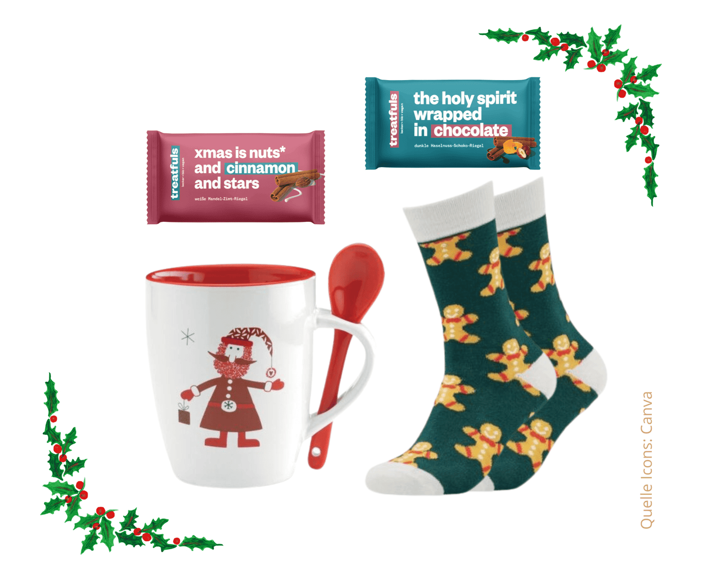 WEIHNACHTSWOHLFÜHL SET - Keramiktasse, Weihnachtssocken und Zimt (inkl. Versand) | Layana Life – nachhaltige Firmengeschenke